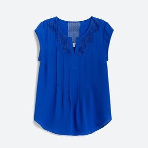 Daniel Rainn - Estefany Lace Detail Split Neck Blouse - NWT